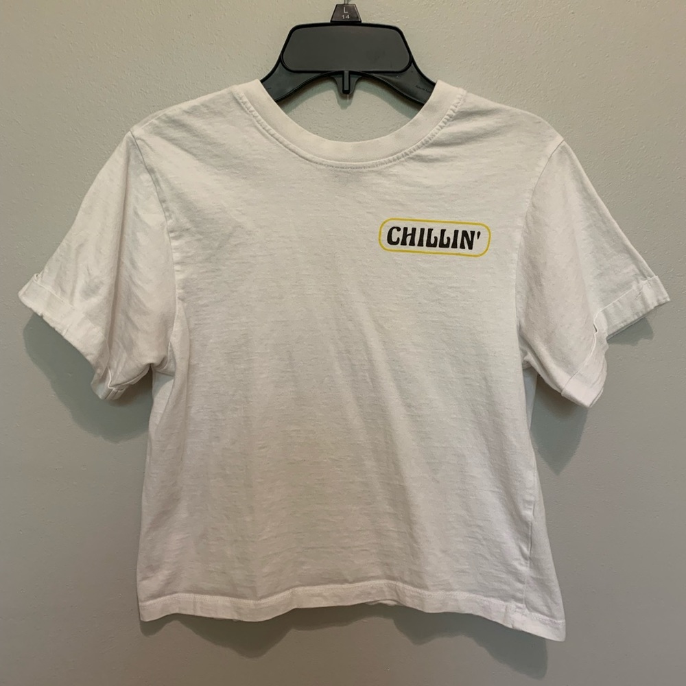 White Crop Top- Chillin’